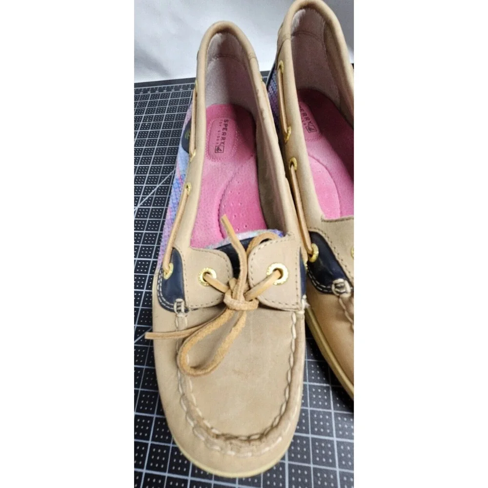 Sperry top sider  Ellis boat shoe w/sequins‎ leather upper Sz 9M